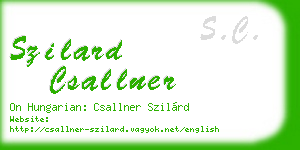 szilard csallner business card